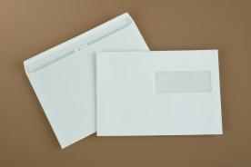 Envelopes with release and seal closure